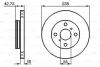 Диск гальмівний передн лів/прав TOYOTA PASEO, STARLET, TERCEL 1.0/1.3/1.5 12.89-09.99 BOSCH 0986478438 (фото 1)