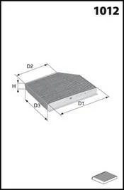 Фільтр салону (аналогWP9329/LAK386) MECAFILTER EKR7220