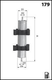 Фільтр палива (аналогWF8314/KL477) MECAFILTER ELG5300