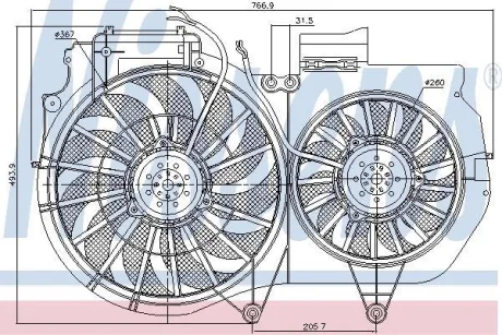 Вентилятор охолодження двигуна NISSENS 85247