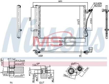 Радіатор кондиціонера First Fit NISSENS 941144