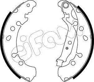 TOYOTA Комплект барабанних колодок YARIS (_P13_) 1.3 4WD (NSP135_, NSP135) 10-20 CIFAM 153-454