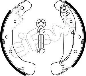 OPEL Комплект барабанних колодок ASTRA H (A04) 1.6 (L48) 04-10 CIFAM 153-311