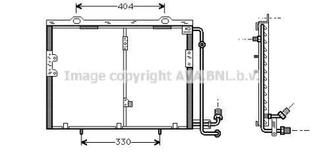 AVA DB Радіатор кондиціонера W202, Chrysler Crossfire AVA COOLING MS5290