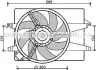 AVA FORD Вентилятор радіатора (з дифузором) FIESTA V 01-, FUSION 02-, MAZDA AVA COOLING FD7553 (фото 1)