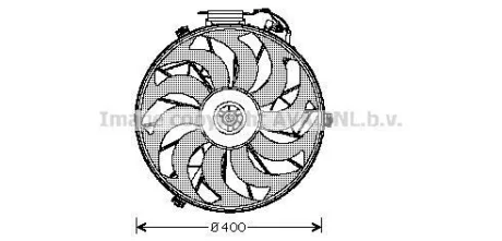 AVA BMW Вентилятор радіатора 3 (E36), 5 (E34), 6 (E24), 7 (E32) AVA COOLING BW7507