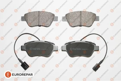 Гальмівні колодки пер. Nemo/Bipper 08- (BOSCH) (122.8x53.6) з датчиком Eurorepar 1617283380