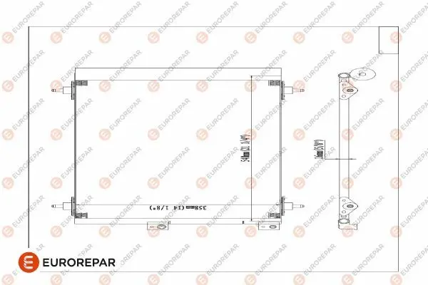 Радіатор кондиціонера Berlingo/Partner 1.6HDI 05- EUROREPAR Eurorepar E163366 (фото 1)