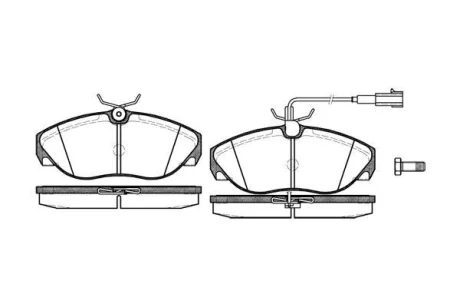 CITROEN Гальмівні колодки дискові (з датчик.) Jumper/FIAT/PEUGEOT REMSA 0486.11