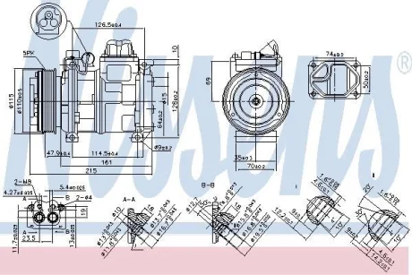 BMW Компресор кондиціонера 3 (E30), 5 (E34), 7 (E32) NISSENS 89093