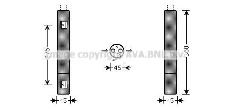 Осушувач кондиціонера MB A-Class W169, B-Class W245 (05-) AVA AVA COOLING MSD471