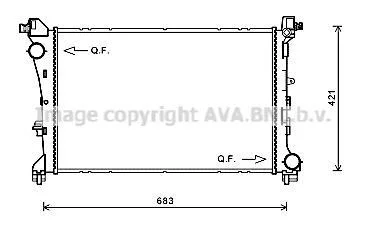 Радіатор, Система охолодження двигуна CLEVER FIT AVA COOLING FT2414