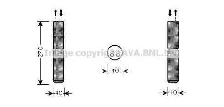 Осушувач кондиціонера Nissan Micra (03-), Note (06-) AVA AVA COOLING RTD493