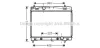 AVA TOYOTA Радіатор охолодження двиг. (з АКПП) Yaris 1.0/1.3 05- AVA COOLING TO2577 (фото 1)