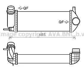 AVA RENAULT Інтеркулер Kangoo, DB Citan 1.5dCi 08- AVA COOLING RTA4615