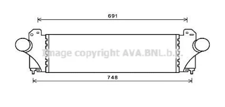 AVA IVECO Інтеркулер DAILY V 11-, DAILY VI 14- AVA COOLING IV4129