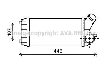 AVA FORD Інтеркулер C-Max II, Grand C-Max 1.6TDCi 10- AVA COOLING FD4472