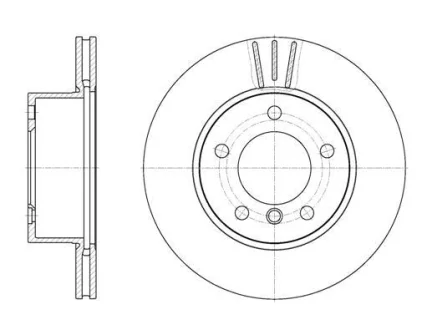 BMW диск гальмівний передній. 1 E87, F20/21, 2 F22 10- REMSA 6651.10