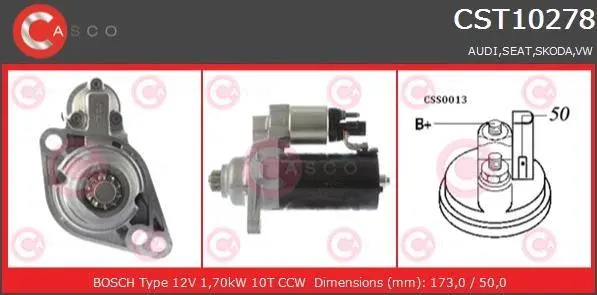 Стартер CASCO CST10278AS (фото 1)