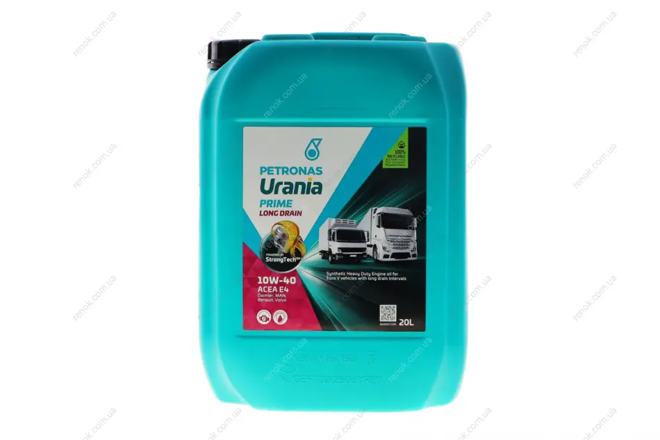 Олива моторна URANIA PRIME LONG DRAIN 10W-40 (20L) PETRONAS Petronas 88014R41EU (фото 1)