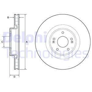 DELPHI HYUNDAI Гальмівний диск передн. GENESIS 08- Delphi BG9228C