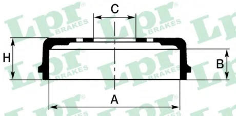 Барабан гальмівний (кратно 2) Toyota Fortuner (04-, 15-), Hilux (VII,VIII) LPR 7D0720