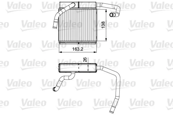 VALEO FORD Радіатор опалення салону RANGER 2.5 D 99-, MAZDA Valeo 811552 (фото 1)