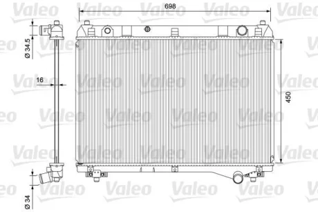 VALEO SUZUKI Радіатор сист. охолодження Grand Vitara II 1.9 DDiS 05- Valeo 701722