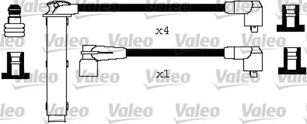 VALEO LANDROVER К-кт проводів високого напруги Freelander 1.8 16V 98- Valeo 346237 (фото 1)