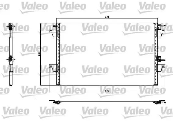 VALEO RENAULT Радіатор кондиціонера (конденсатор) без осушувача Espace IV 2.0/3.5 02- Valeo 817731 (фото 1)