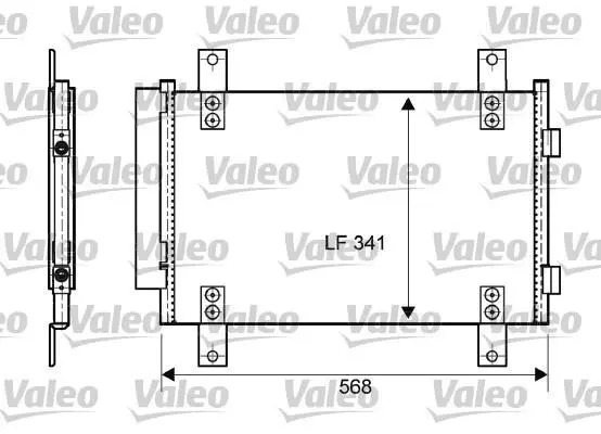 VALEO CITROEN Радіатор кондиціонера (конденсатор) з осушувачем Jumper, Fiat Ducato, Peugeot 2.0/2.8HDI 02- Valeo 814081 (фото 1)