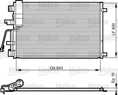 VALEO NISSAN Радіатор кондиціонера (конденсатор) з осушувачем QASHQAI 2.0D 07- Valeo 814010