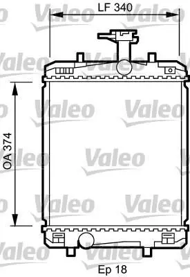 VALEO CITROEN Радіатор охолодження двиг. C1, Peugeot, Toyota Aygo 1.0 05 Valeo 735072 (фото 1)
