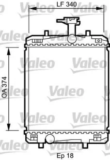 VALEO CITROEN Радіатор охолодження двиг. C1, Peugeot, Toyota Aygo 1.0 05 Valeo 735072