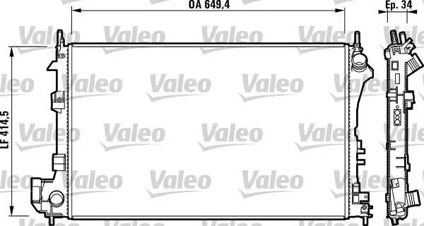 VALEO OPEL радіатор VECTRA C 2,2-3,2 Valeo 732877 (фото 1)