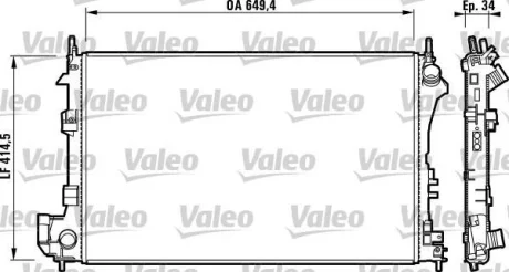 VALEO OPEL радіатор VECTRA C 2,2-3,2 Valeo 732877