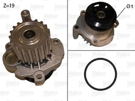 VALEO VW водяна помпа Audi,Golf,Passat,Octavia,Touran,T5 1.9TDI Valeo 506873 (фото 1)