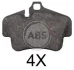 Гальмівні колодки зад. 911 (997)/718 Boxter (982) 04- (121.3x86.1x16.8) (BREMBO) A.B.S. 37823 (фото 1)