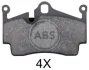 Гальмівні колодки зад. Boxster (987/982)/Cayman (981/987) 04- (BREMBO) A.B.S. 37697 (фото 1)