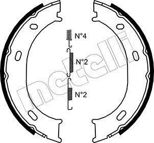Комплект гальмівних колодок (барабанних) METELLI Metelli 53-0239K