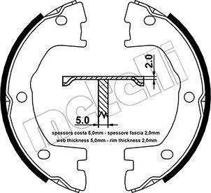 Комплект гальмівних колодок (барабанних) METELLI Metelli 53-0077 (фото 1)