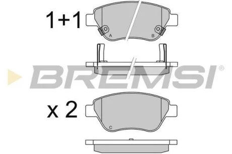 Гальмівні колодки пер. Corsa D 06-/заміна BP3294 (Bosch) BREMSI Bremsi BP3577