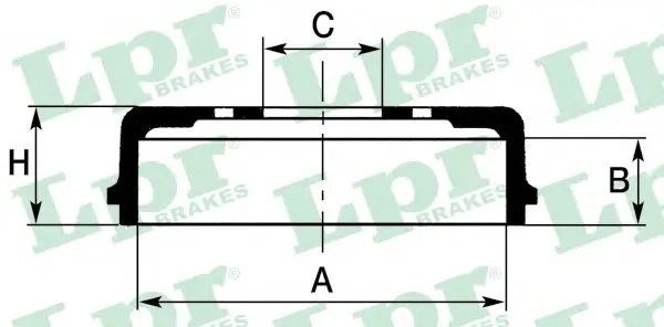Барабан гальмівний (кратно 2) Toyota Yaris (P9,P13) LPR 7D0734 (фото 1)