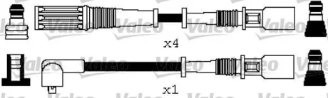 VALEO дроти високої напруги 5 шт. FIAT 0,8-1,1: Uno, Panda LANCIA 1,0 Valeo 346618