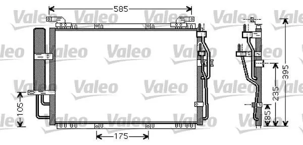 VALEO HYUNDAI Радіатор кондиціонера (конденсатор) з осушувачем Matrix 1.6/1.8 01- Valeo 818075 (фото 1)