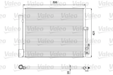 VALEO OPEL Радіатор кондиціонера (конденсатор) з осушувачем MERIVA B 1.3-1.7 10- Valeo 814382