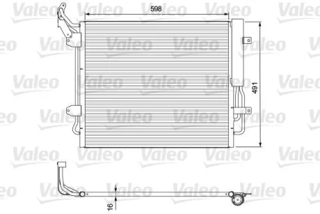 VALEO VW Радіатор кондиціонера (конденсатор) з осушувачем SHARAN 1.4 10-, SEAT Valeo 814157