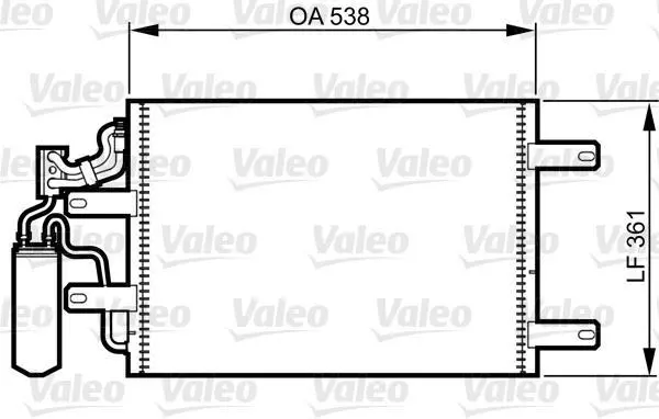 VALEO OPEL Радіатор кондиціонера (конденсатор) з осушувачем Meriva A 03- Valeo 814014 (фото 1)