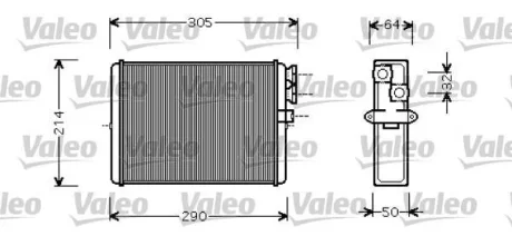 VALEO VOLVO Радіатор опалення S60 I, S80I, V70 II, XC70, XC90 I 97- Valeo 812328