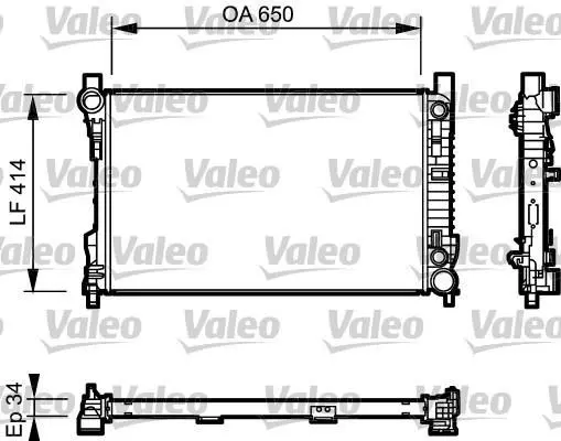 VALEO DB Радіатор охолодження W203 1.8/5.5 00- Valeo 732743 (фото 1)